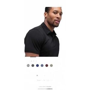 Unbound Merino Men’s Polo Black Size Medium $125 MSRP